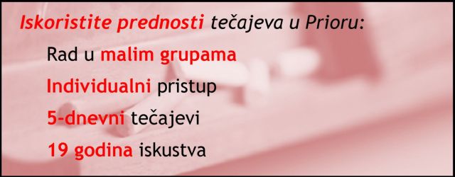 Prednosti tečajeva u Prioru